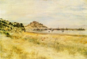 Mont Orgeuil, Gorey, Jersey Oil painting by Jean-Francois Raffaelli