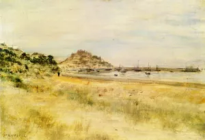Mont Orgeuil, Gorey, Jersey by Jean-Francois Raffaelli Oil Painting