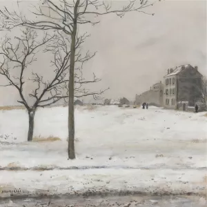 Montmartre Under Snow Oil painting by Jean Francois Raffaelli