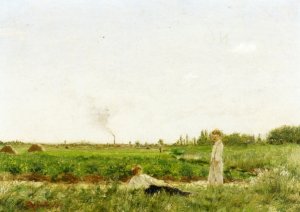 Outskirts of Lyon, France by Jean-Francois Raffaelli Oil Painting