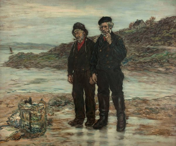 Pecheurs d'Ecosse  by Jean Francois Raffaelli - Hand-Painted Oil Painting Reproduction