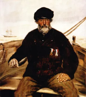 Pere Altazin. Chief Lifeguard of Honfleur by Jean-Francois Raffaelli Oil Painting