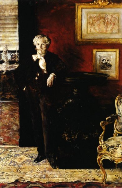 Main Product Photo of Portrait of Edmond de Goncourt Painting by Jean-Francois Raffaelli