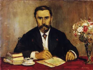 Portrait of Gustave Gevvroy by Jean-Francois Raffaelli Oil Painting