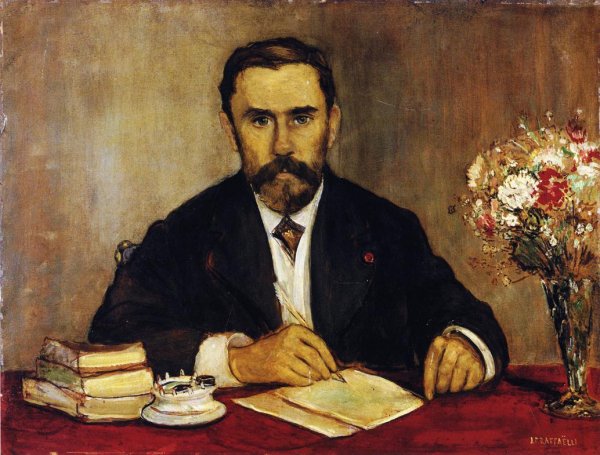 Main Product Photo of Portrait of Gustave Gevvroy Painting by Jean-Francois Raffaelli
