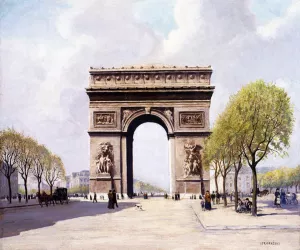 The Arc de Triomphe by Jean-Francois Raffaelli - Oil Painting Reproduction