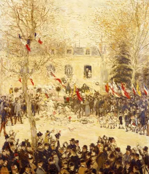 The Festival for the 80th Birthday of the Poete Oil painting by Jean-Francois Raffaelli