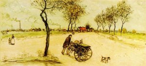 The Knife Sharpener by Jean-Francois Raffaelli Oil Painting