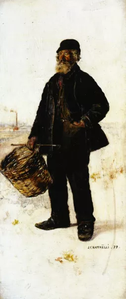 The Rag Picker by Jean-Francois Raffaelli Oil Painting