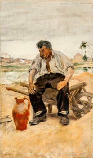 Workman by Jean Francois Raffaelli Oil Painting
