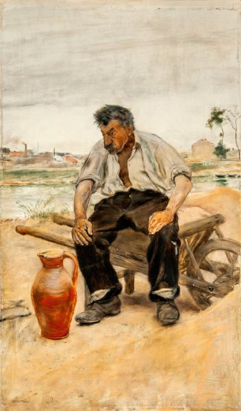 Workman  by Jean Francois Raffaelli - Hand-Painted Oil Painting Reproduction