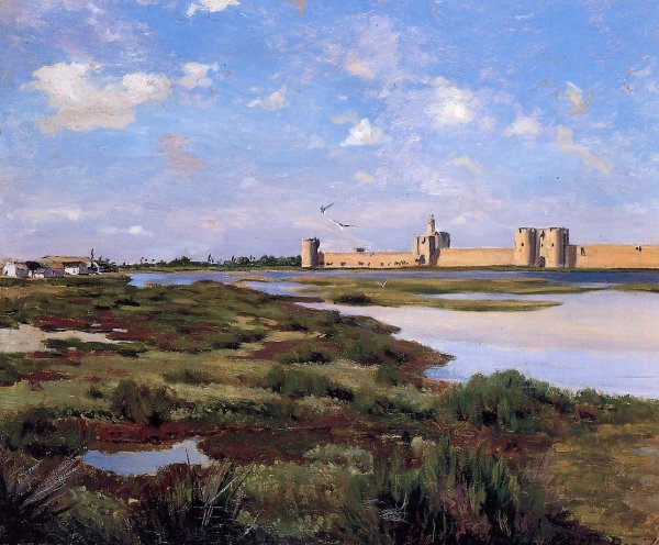 Main Product Photo of Aigues-Mortes Painting by Frederic Bazille