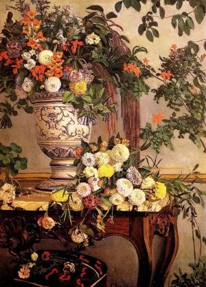 Flowers Oil Painting by Frederic Bazille - Bestsellers