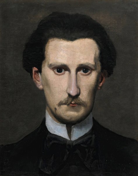 Fragment Du Portrait D'edmond Maitre  by Frederic Bazille - Hand-Painted Oil Painting Reproduction