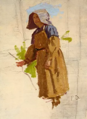 Grape Picker in a Cap painting by Frederic Bazille
