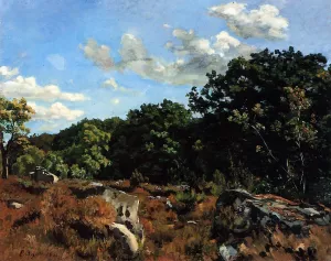 Landscape at Chailly painting by Frederic Bazille