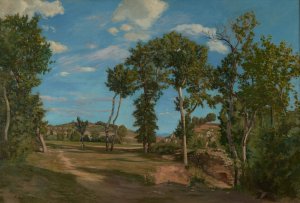 Landscape by the Lez River by Frederic Bazille Oil Painting