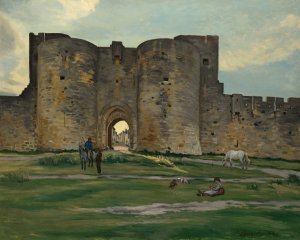 Porte de la Reine at Aigues-Mortes by Frederic Bazille Oil Painting