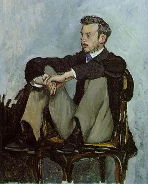 Portrait of Pierre-Auguste Renoir by Frederic Bazille - Oil Painting Reproduction