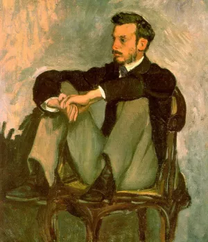 Portrait of Renoir by Frederic Bazille - Oil Painting Reproduction
