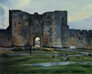 Queens Gate at Aigues-Mortes by Frederic Bazille Oil Painting