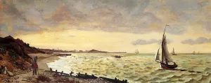 Seascape: The Beach at Sainte-Adresse by Frederic Bazille Oil Painting