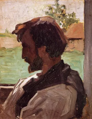 Self Portrait at Saint-Sauveur painting by Frederic Bazille