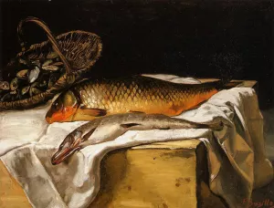 Still Life with Fish Oil painting by Frederic Bazille
