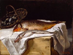 Still Life with Fish by Frederic Bazille Oil Painting
