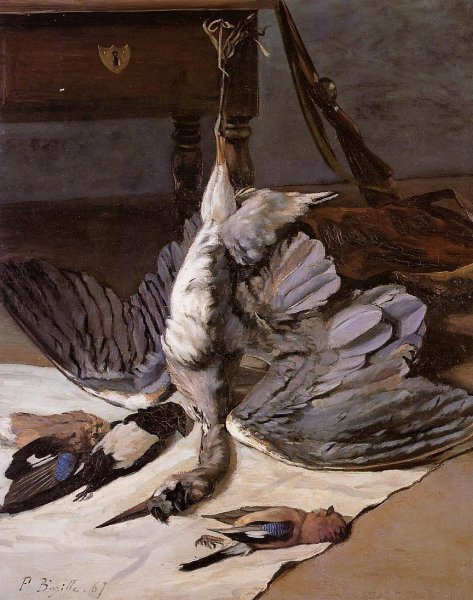 Still Life with Heron by Frederic Bazille - Hand-Painted Oil Painting Reproduction
