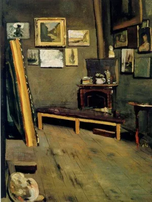 Studio of the Rue Visconti by Frederic Bazille - Oil Painting Reproduction