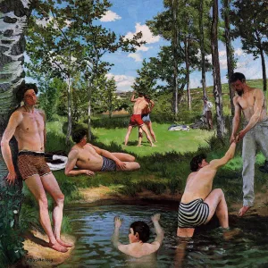 Summer Scene also known as Bathers painting by Frederic Bazille