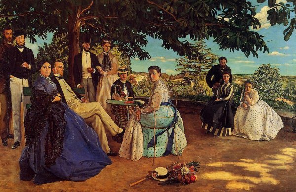 The Family Gathering by Frederic Bazille - Hand-Painted Oil Painting Reproduction