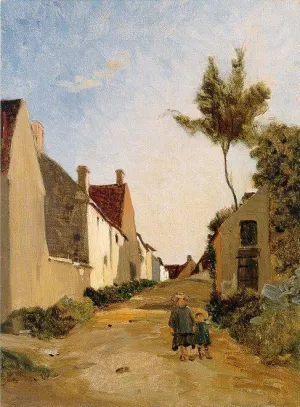 Village Street also known as Chailly by Frederic Bazille Oil Painting