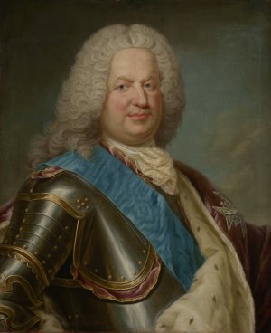 Portrait of Stanislaus Leszczynski by Jean Girardet Oil Painting