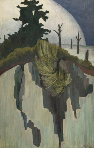 Paysage symboliste by Jean Goulden Oil Painting