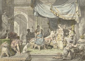 Antiochus probeert de liefde voor zijn moeder Stratonice te verbergen by Jean Grandjean Oil Painting