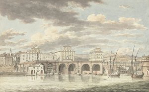 De haven van Civitavecchia by Jean Grandjean Oil Painting