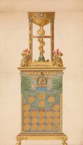 Main Product Photo of A Medal Cabinet For Napoleon  Painting by Jean Guillaume Moitte