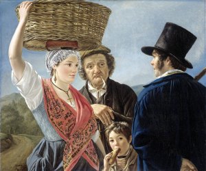 Market Gossip by Jean Henri De Coene Oil Painting