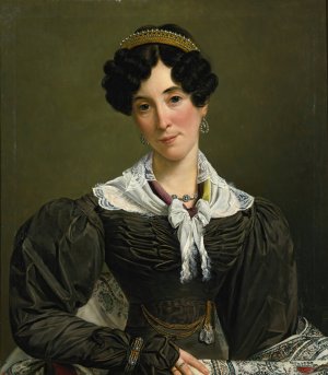 Portrait De Victoire Du Bois by Jean Henri De Coene Oil Painting