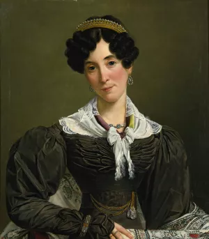 Portrait De Victoire Du Bois by Jean Henri De Coene Oil Painting