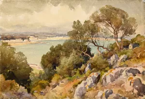 Au cap d'Antibes by Jean-Henri Zuber Oil Painting