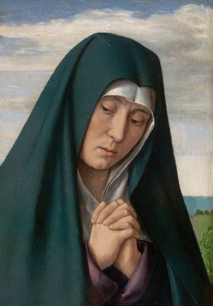 Mourning Virgin  by Jean Hey - Hand-Painted Oil Painting Reproduction