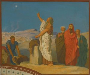 Baalam Prophetise Qu'un Astre S'elevera Du Milieu D'israel Oil painting by Jean-Hippolyte Flandrin