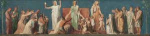 Esquisse pour l'eglise Saint-Vincent-de-Paul; Les trois Vertus theologales by Jean-Hippolyte Flandrin Oil Painting