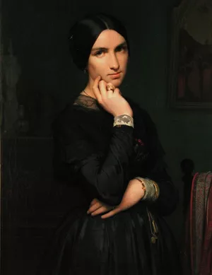 Madame Hippolyte Flandrin Oil painting by Jean Hippolyte Flandrin