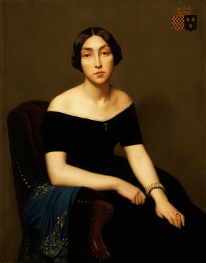 Madame Louis Antoine de Cambourg Oil painting by Jean-Hippolyte Flandrin