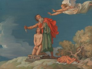 The Sacrifice of Isaac by Jean-Hippolyte Flandrin Oil Painting