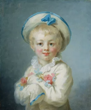 A Boy as Pierrot by Jean-Honore Fragonard Oil Painting